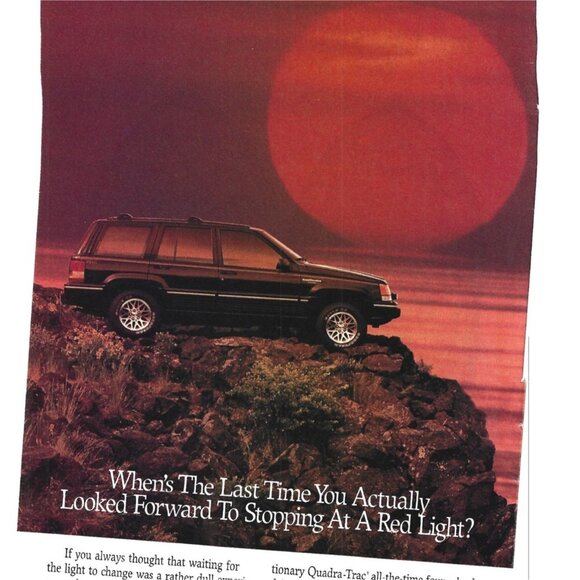 Jeep Eagle Grand Cherokee Limited 4 x 4 1990s  Vintage Print Ad - Picture 2 of 4